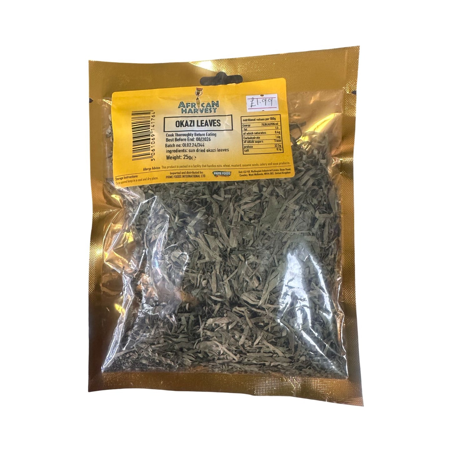 Dried Okazi Leaves 25g